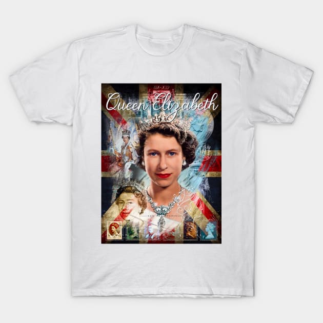 Her Majesty Queen Elizabeth ii T-Shirt by SAN ART STUDIO 
